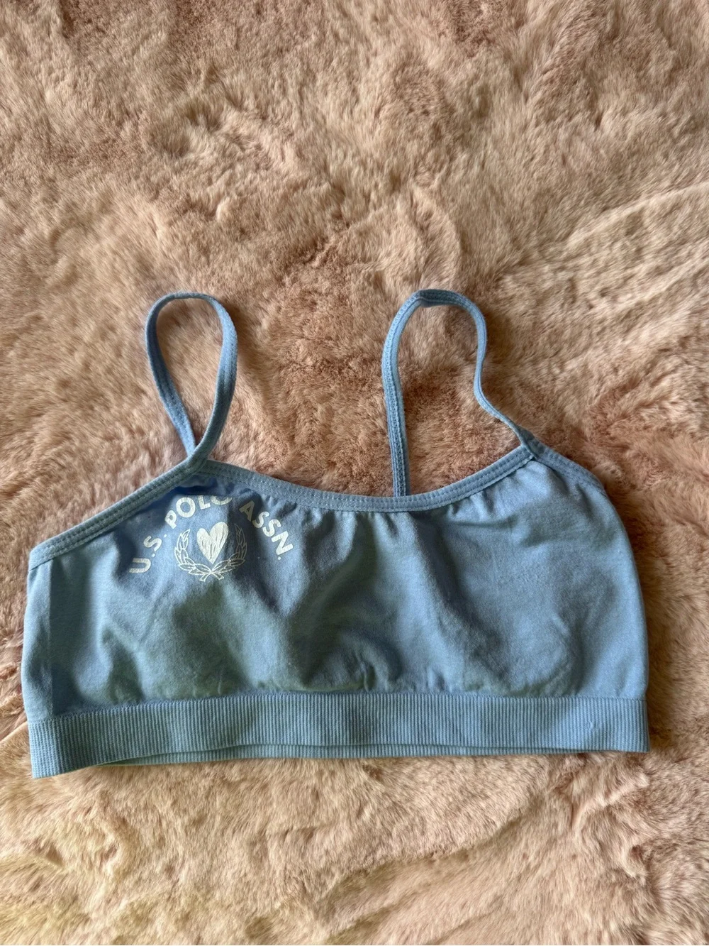 3 Pack U.S. Polo Assn. Girls Bralettes Size Medium
